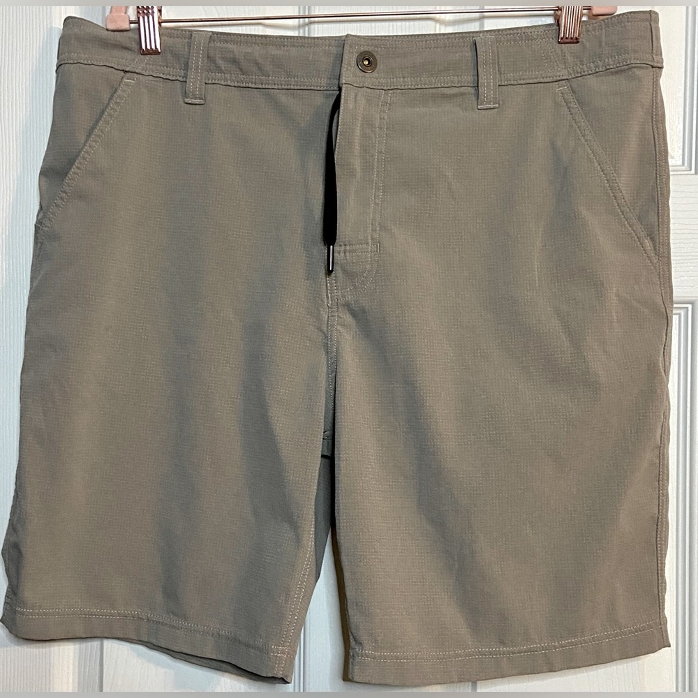 Prana Shorts Mens 38 Tan Cotton Chino Hiking Outdoor 8” Inseam EUC